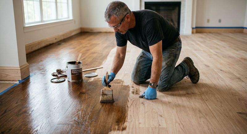Maple Floor Staining in Olathe, KS