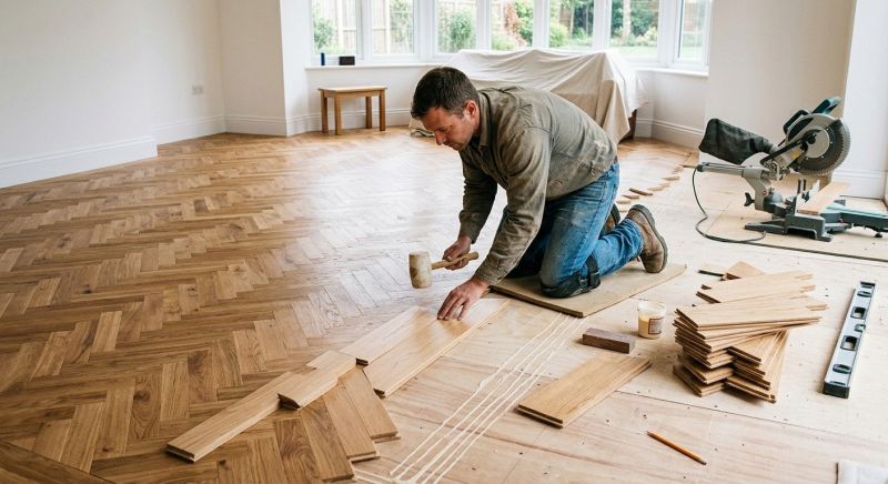 Pine Floor Installation in Manassas, VA