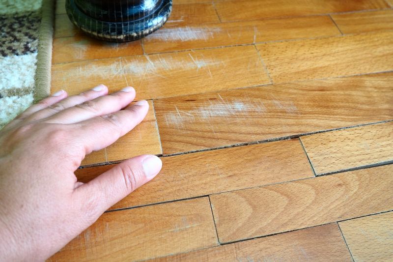 Wood Floor Scratches Repair Process
