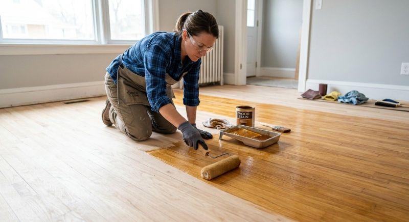 Wood Floor Staining in Olathe, KS